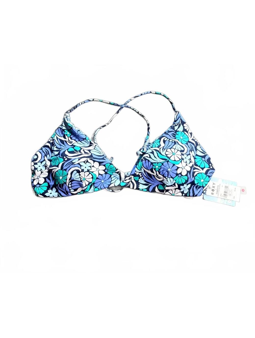 ROXY reversible scoop neck string tie back tri scoop bikini top size XL $44 NWT